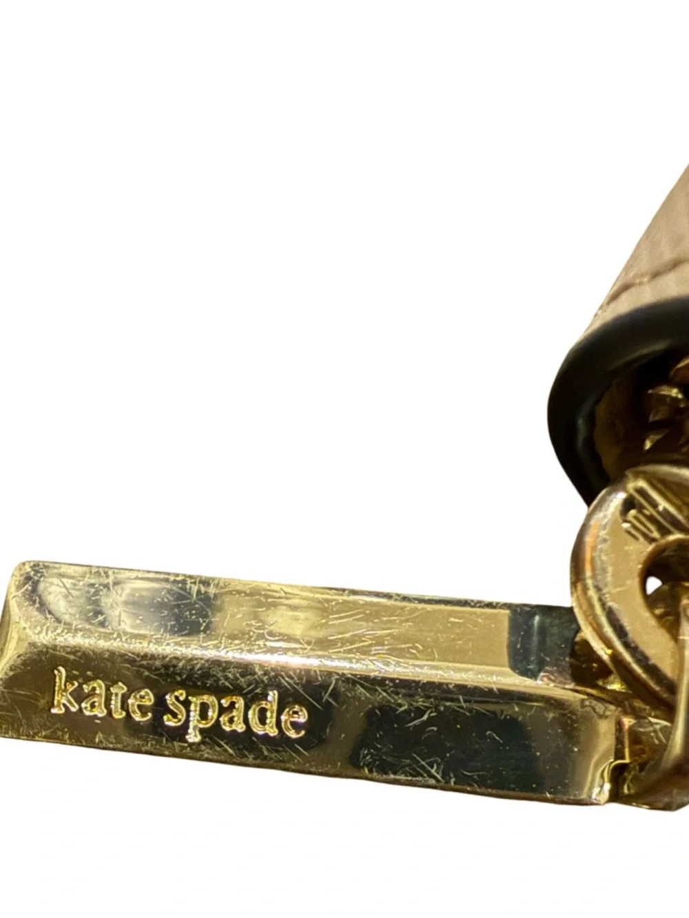 Kate Spade Spencer Zip Around Wallet Colorblock Saffiano Leather Blush Beige